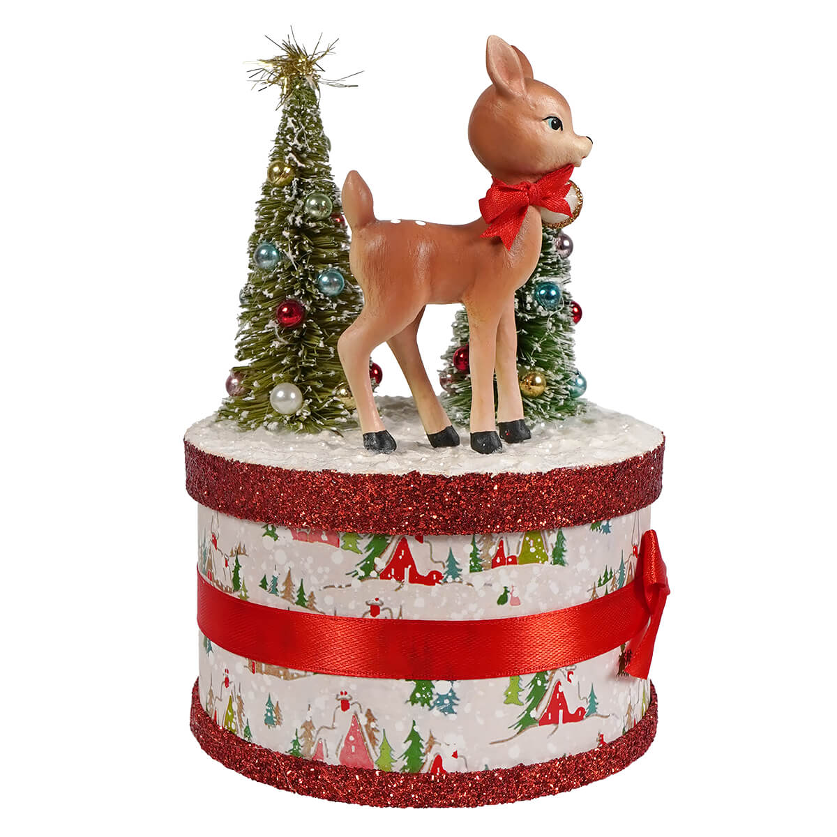 Retro Ruby Reindeer on Box - Image 2