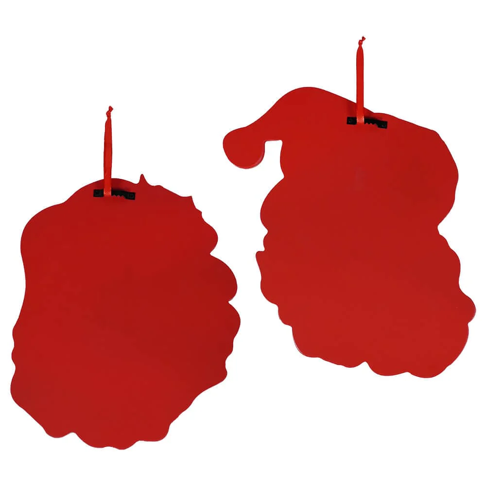 Retro Santa Face Ornaments Set/2 - Image 2