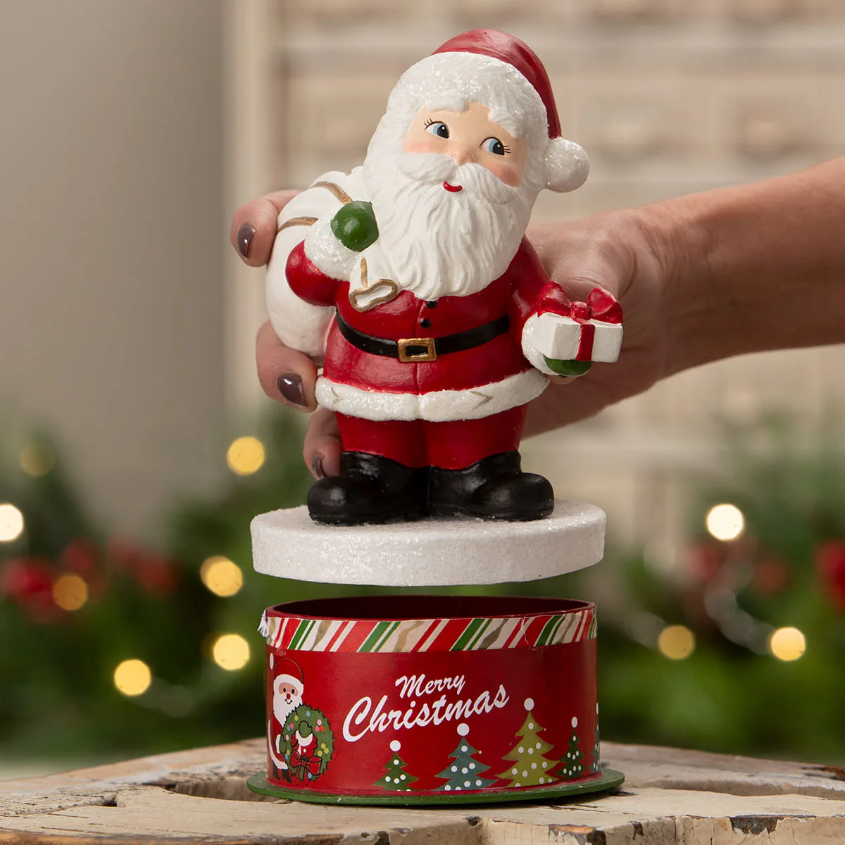 Retro Santa On Box - Image 3