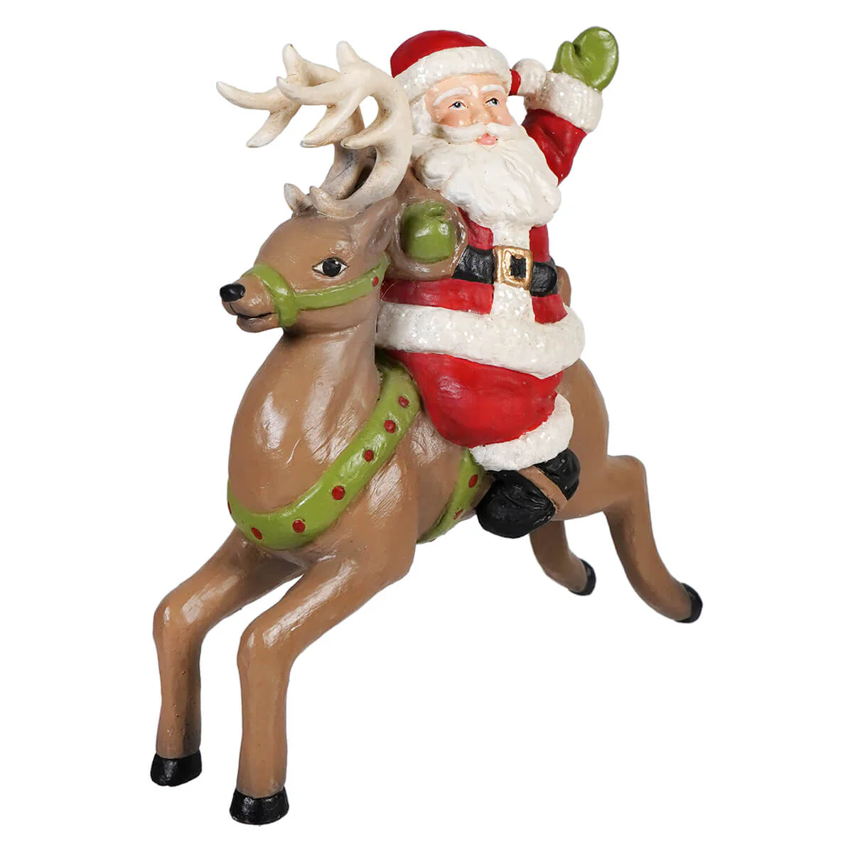 Retro Santa Riding Reindeer - Image 2