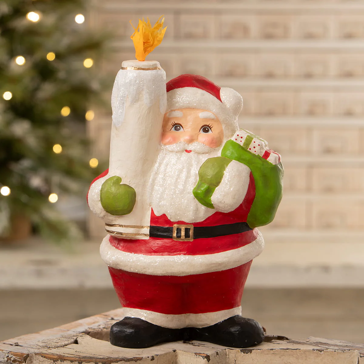Retro Santa With Candle - Image 4