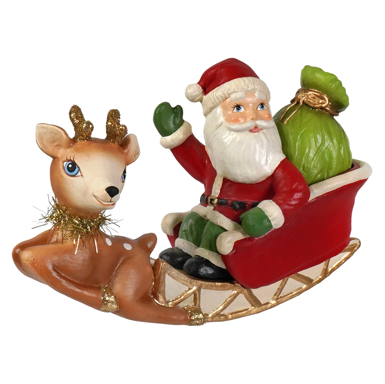 Rocking Santa In Sleigh - Image 2