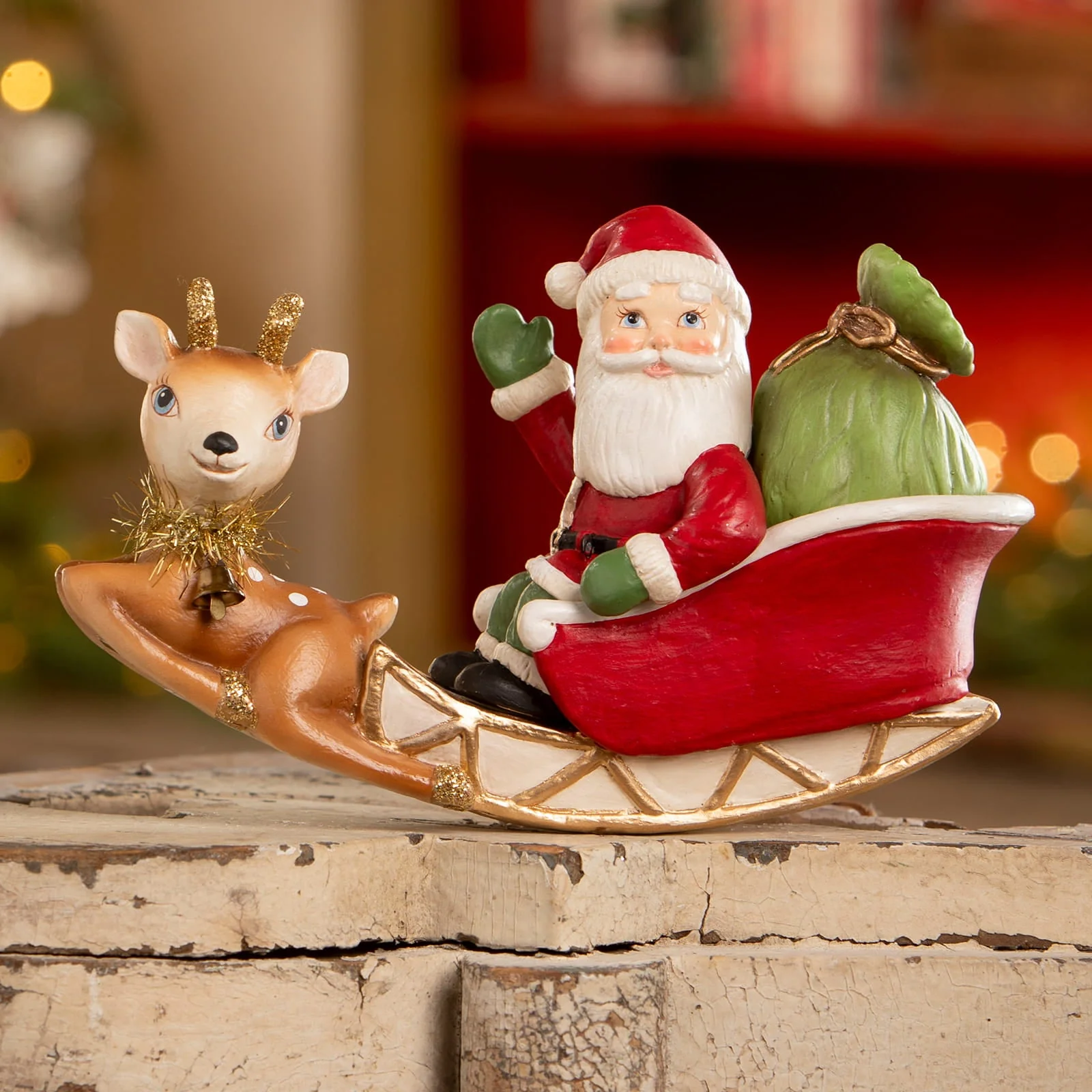 Rocking Santa In Sleigh - Image 5