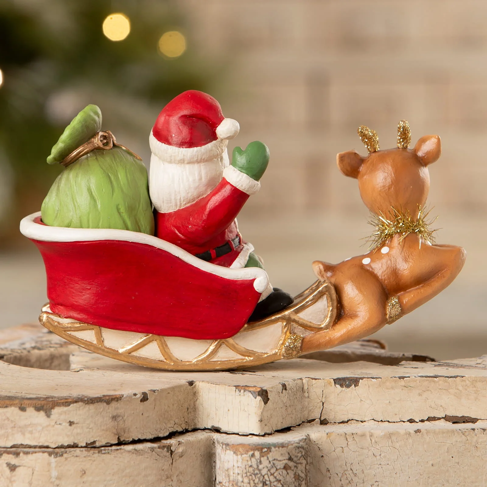 Rocking Santa In Sleigh - Image 6