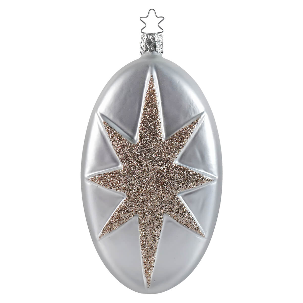 Romantic Gift Giving White Coat Santa Ornament - Image 3