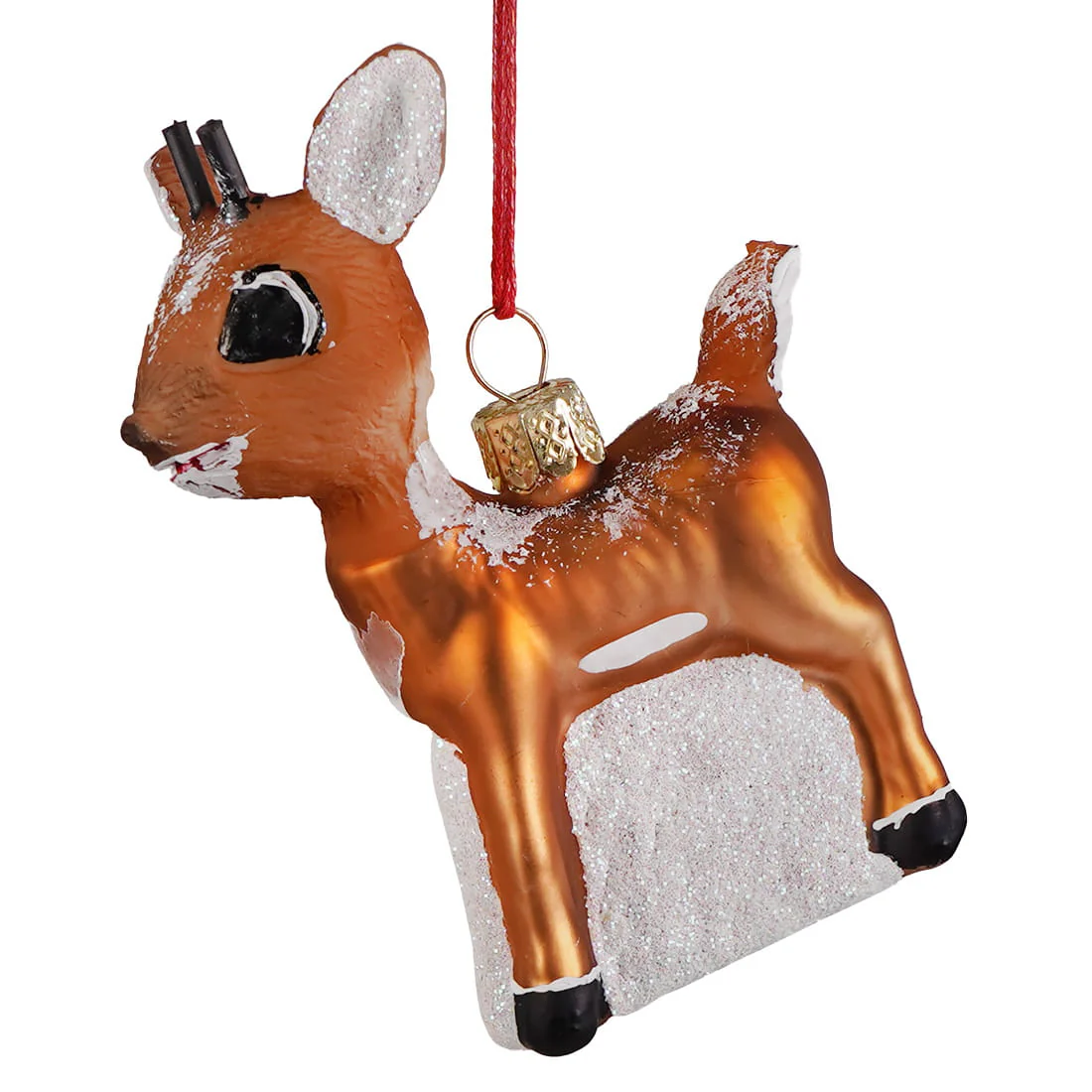 Rudolph - Retro Rudolph Character Glass Ornament