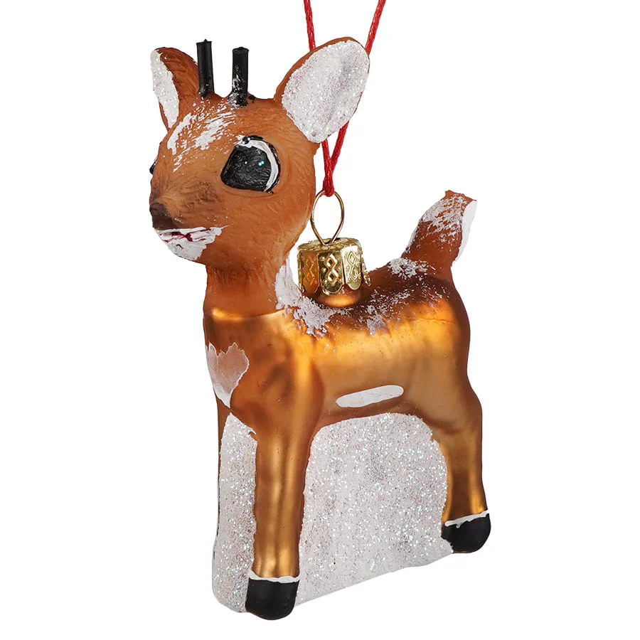 Rudolph - Retro Rudolph Character Glass Ornament - Image 2