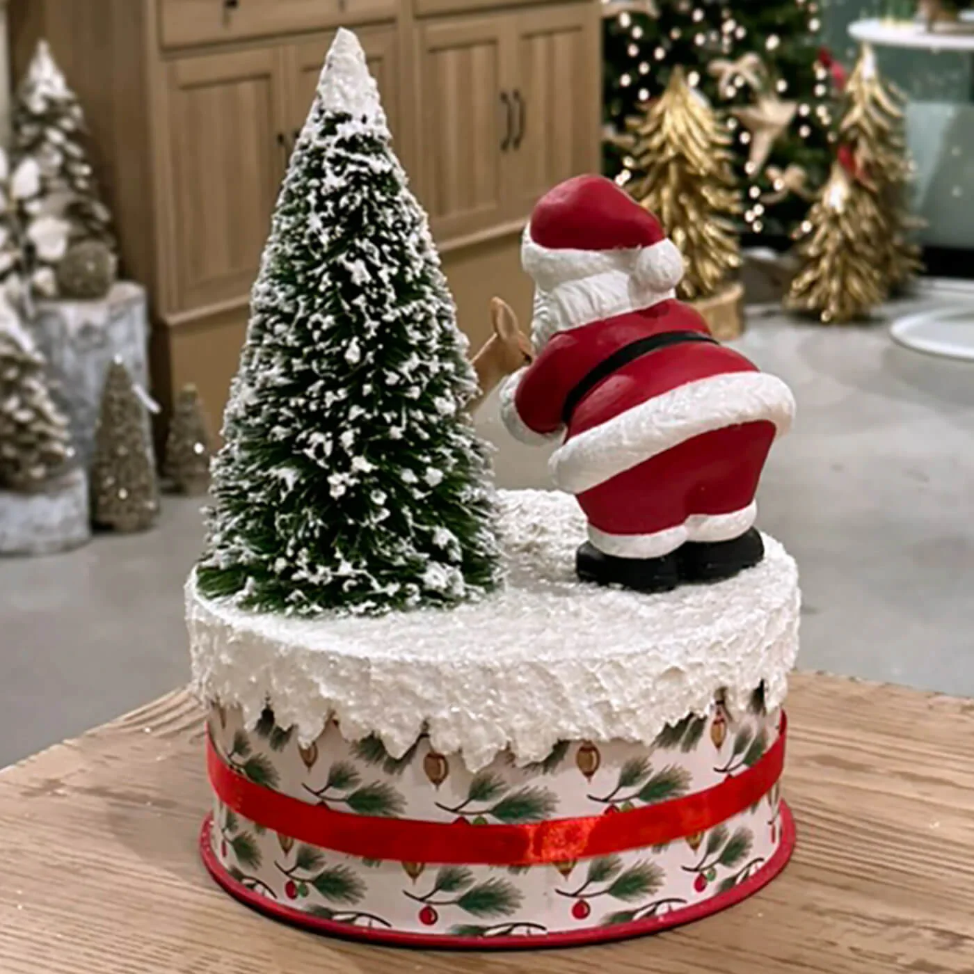 Santa And Deer On Box - Image 6