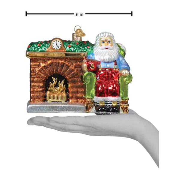 Santa At Hearth Ornament - Image 4