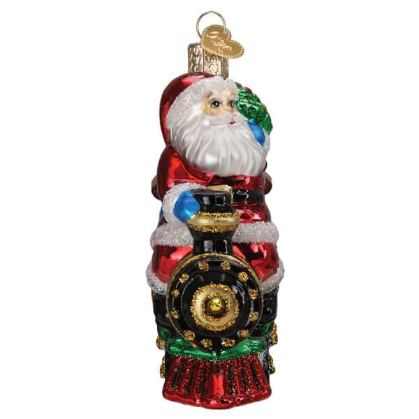 Santa On Locomotive Ornament - Image 2