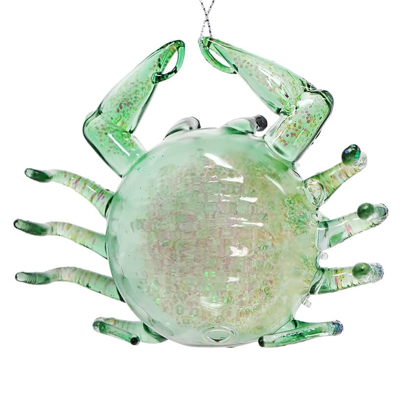 Seafoam Glitter Crab Ornament - Image 2