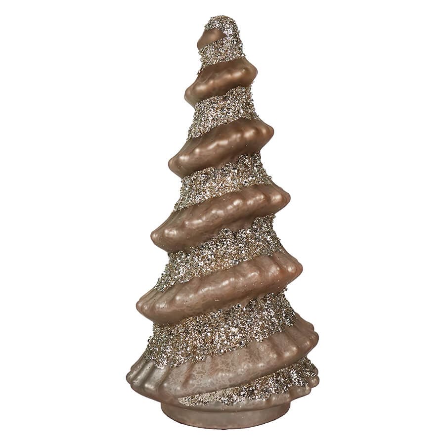 Silver Glittered Glass Tree
