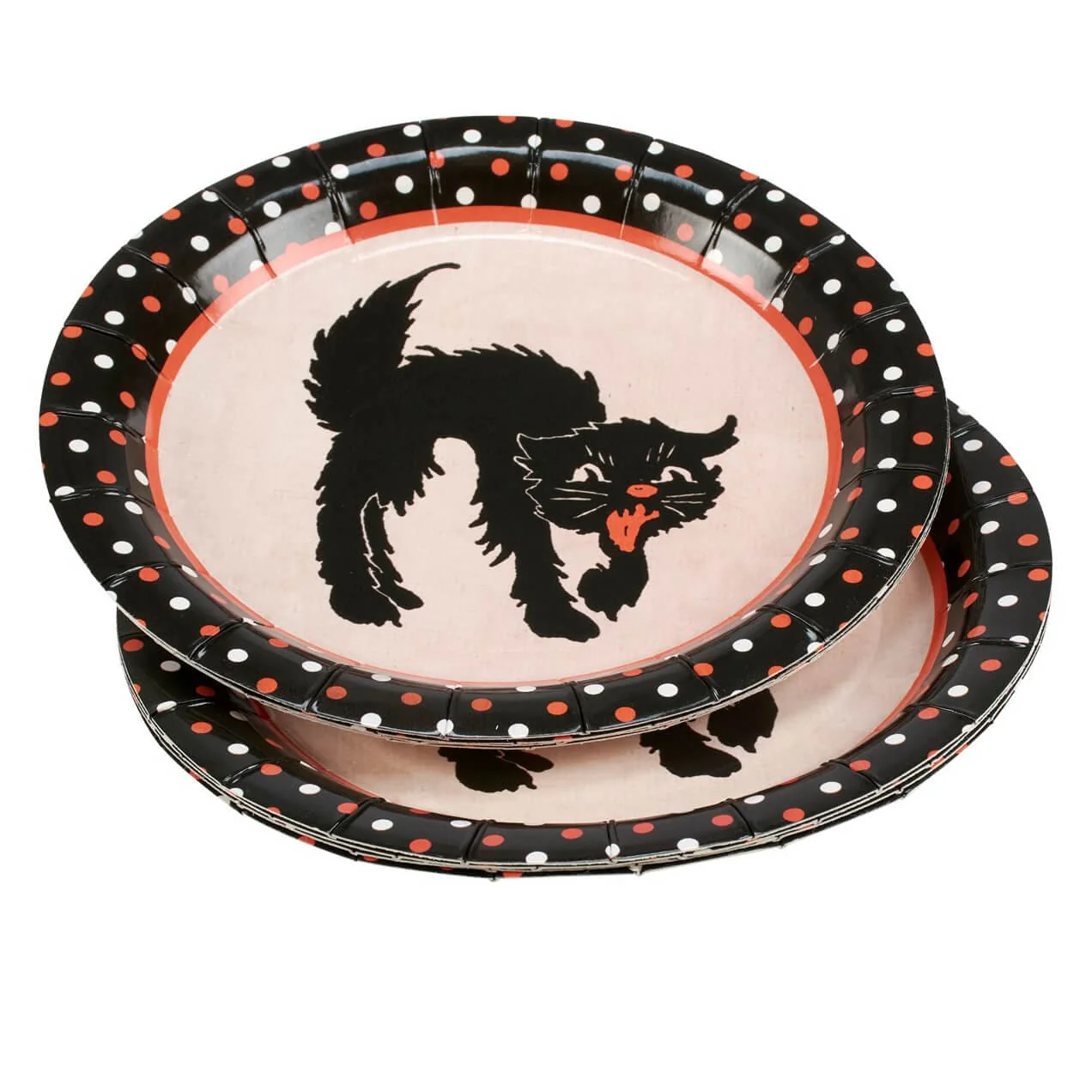 Small Vintage Halloween Paper Plates Set/8 - Image 2