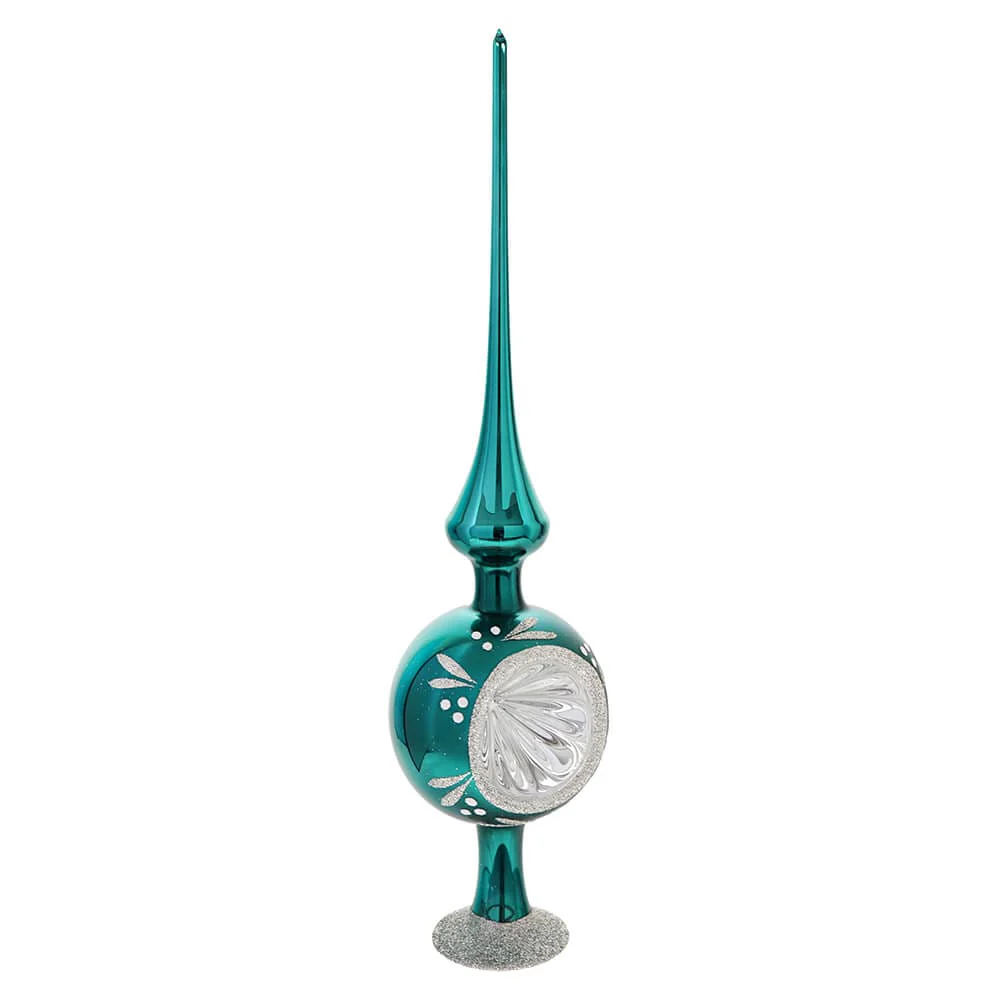 Snow Berries Shiny Dark Emerald Tree Topper