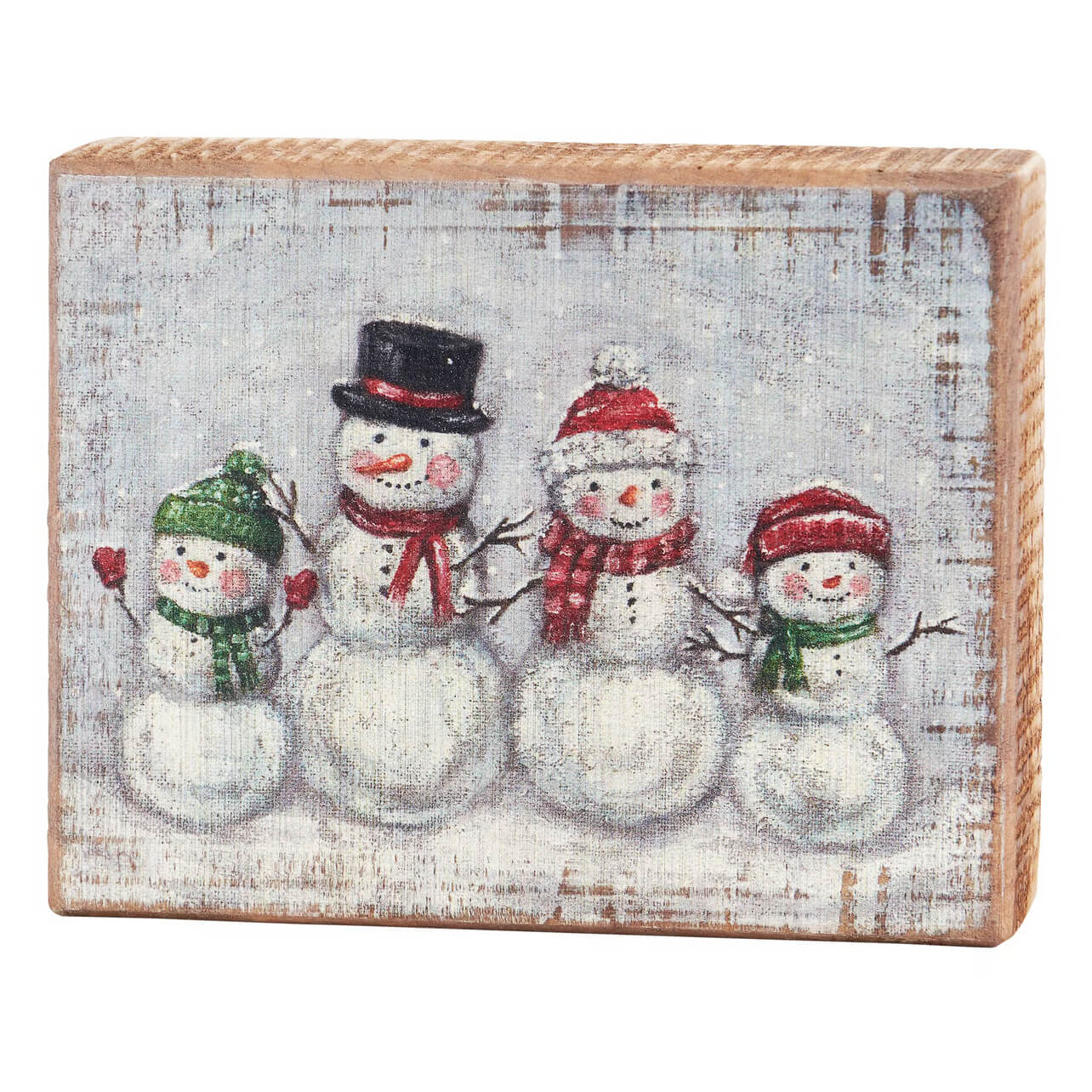Snow Family Block Sign