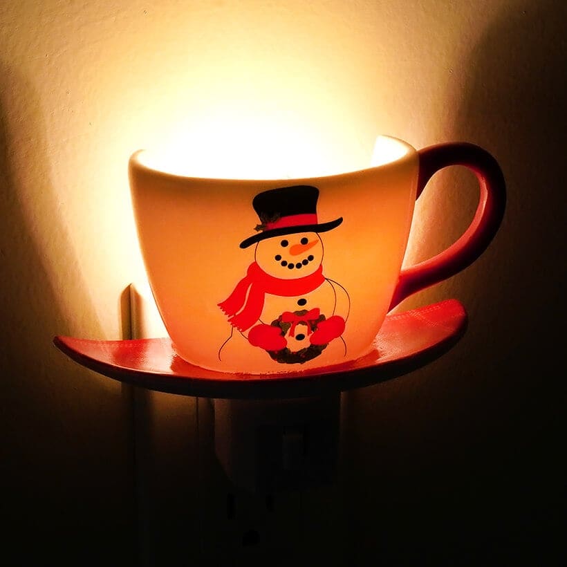 Snowman Teacup Night Light - Image 3