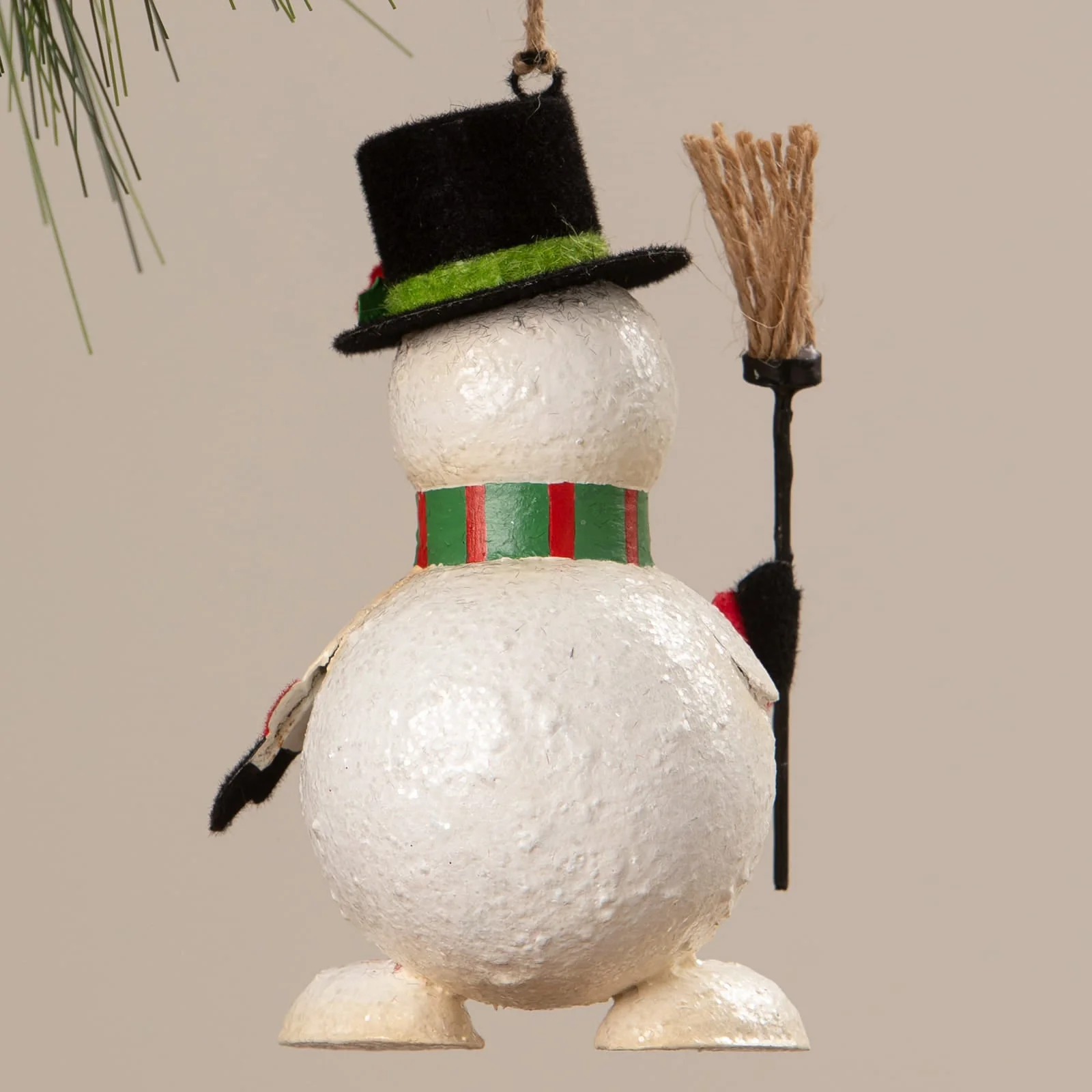 Snowman with Broom Ornament - Image 3