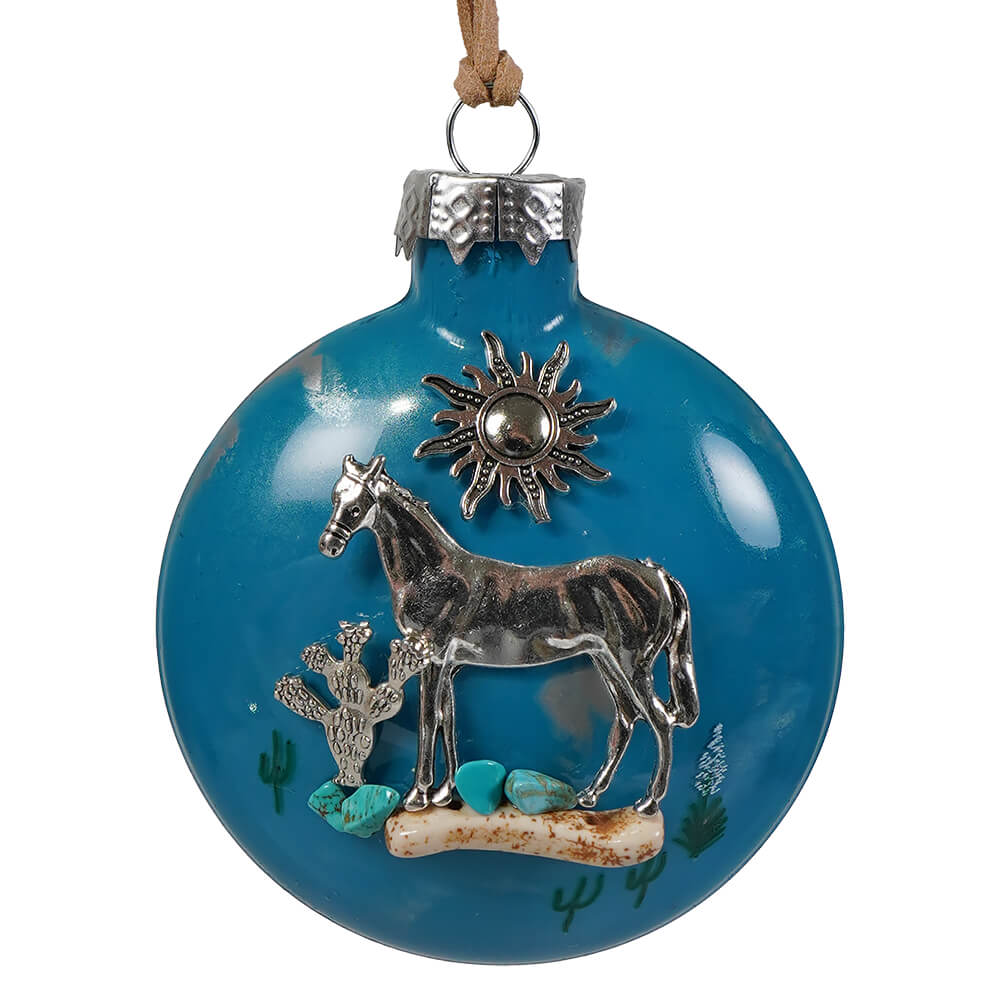 Southwestern Horse Christmas Ornament