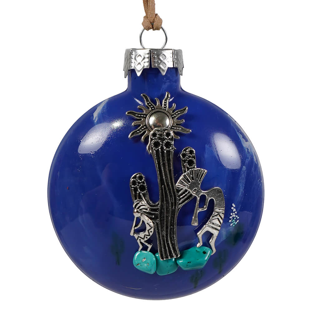 Southwestern Kokopelli & Cactus Christmas Ornament