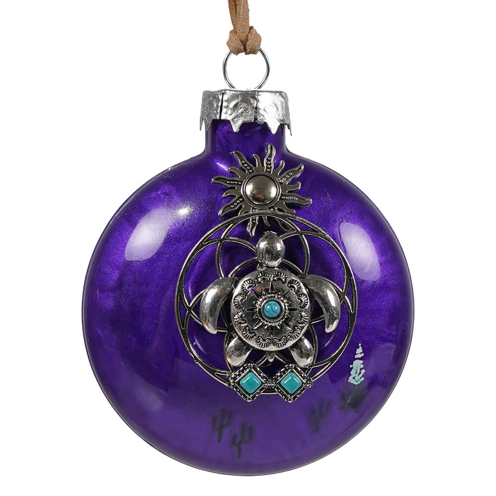 Southwestern Turtle Christmas Ornament