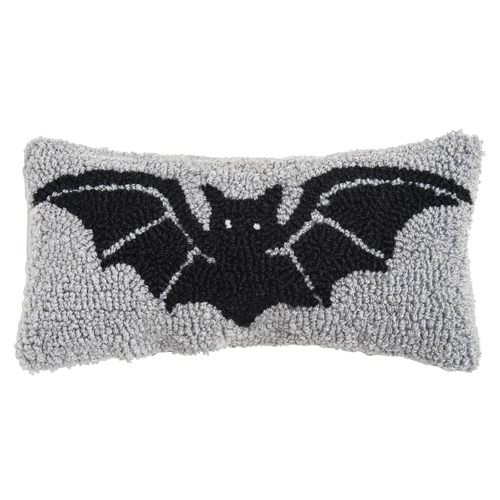 Spooky Bat Hooked Pillow