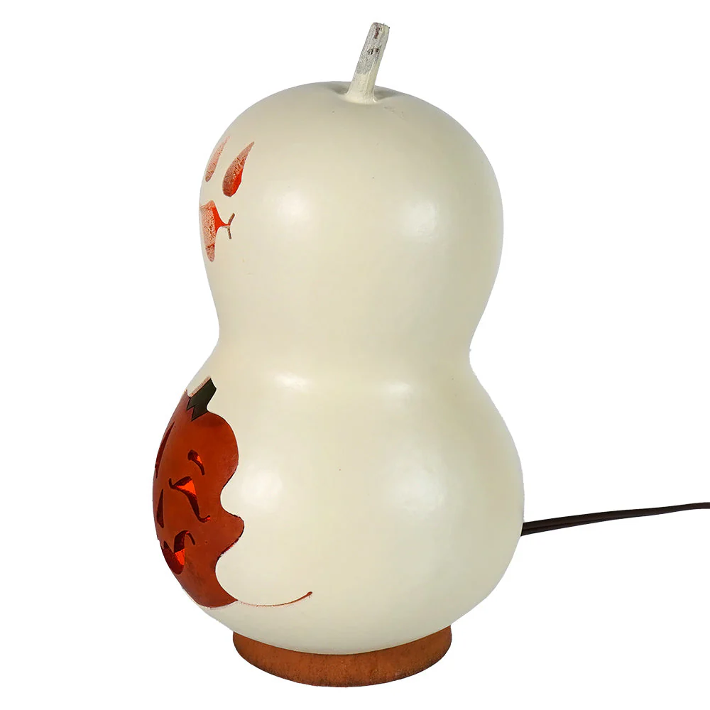 Spooky Boo - Small Lighted Ghost Gourd - Image 2