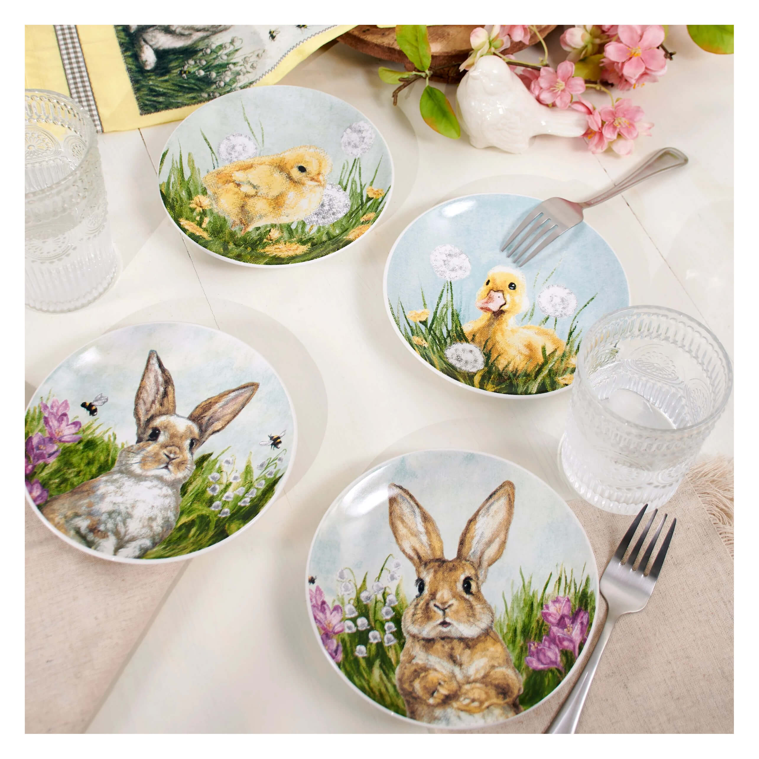Spring Friends Stoneware Plates Boxed Set/4 - Image 2