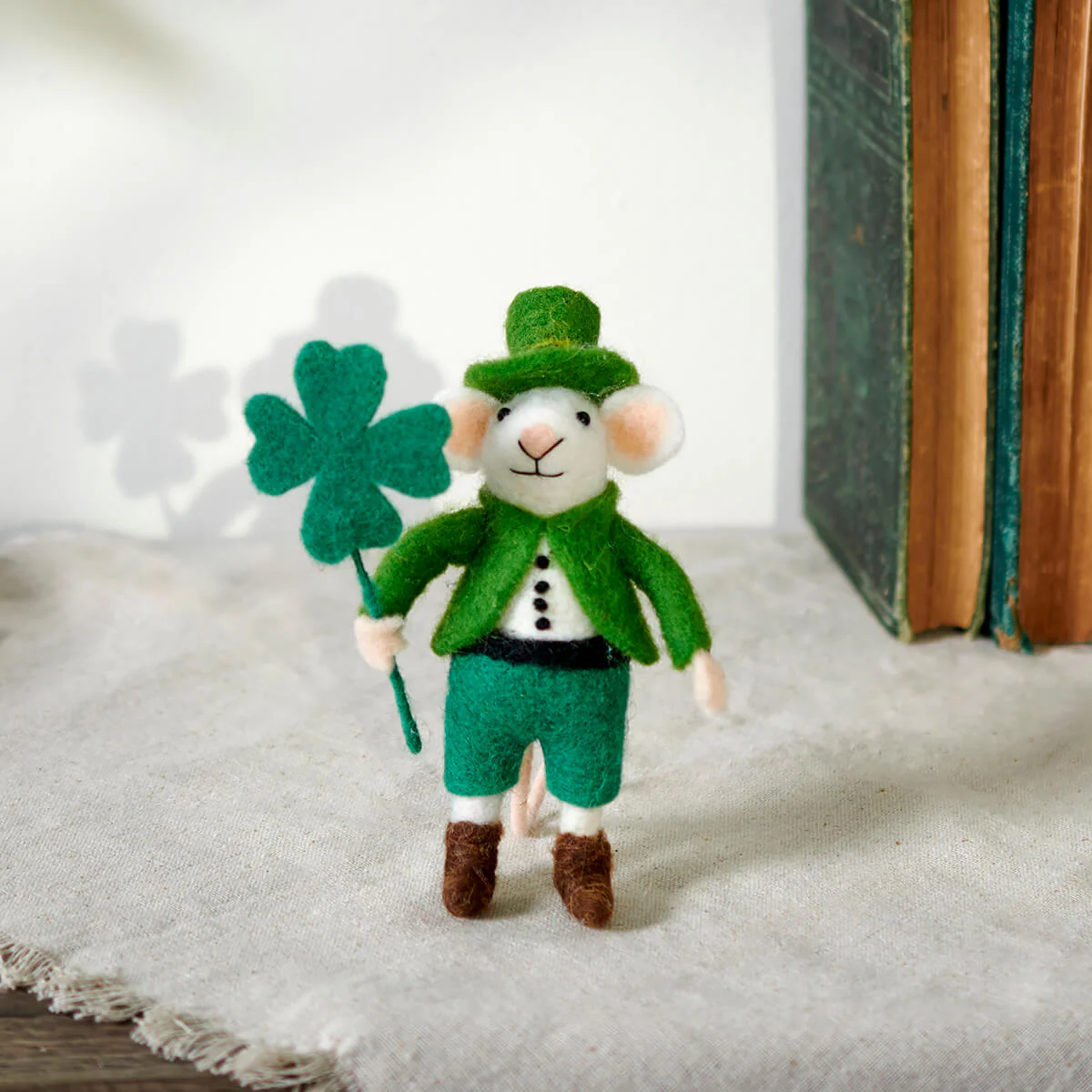 St. Patrick's Mouse Critter Ornament - Image 3