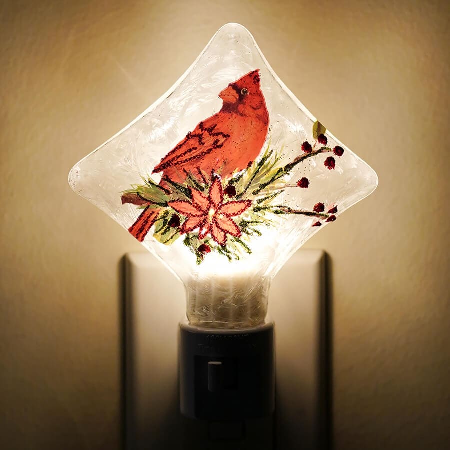 Star Glass Cardinal Night Light - Image 3