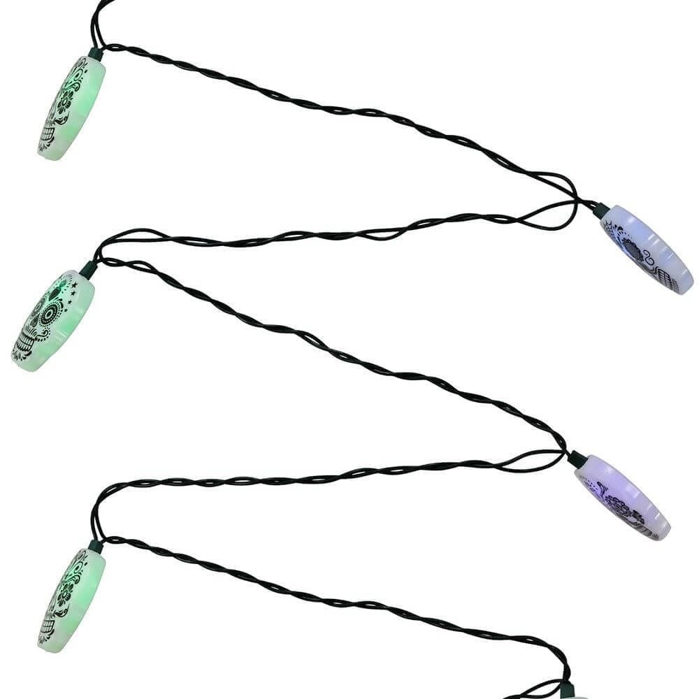 Sugar Skull Color-Changing LED Light Strand - Image 3