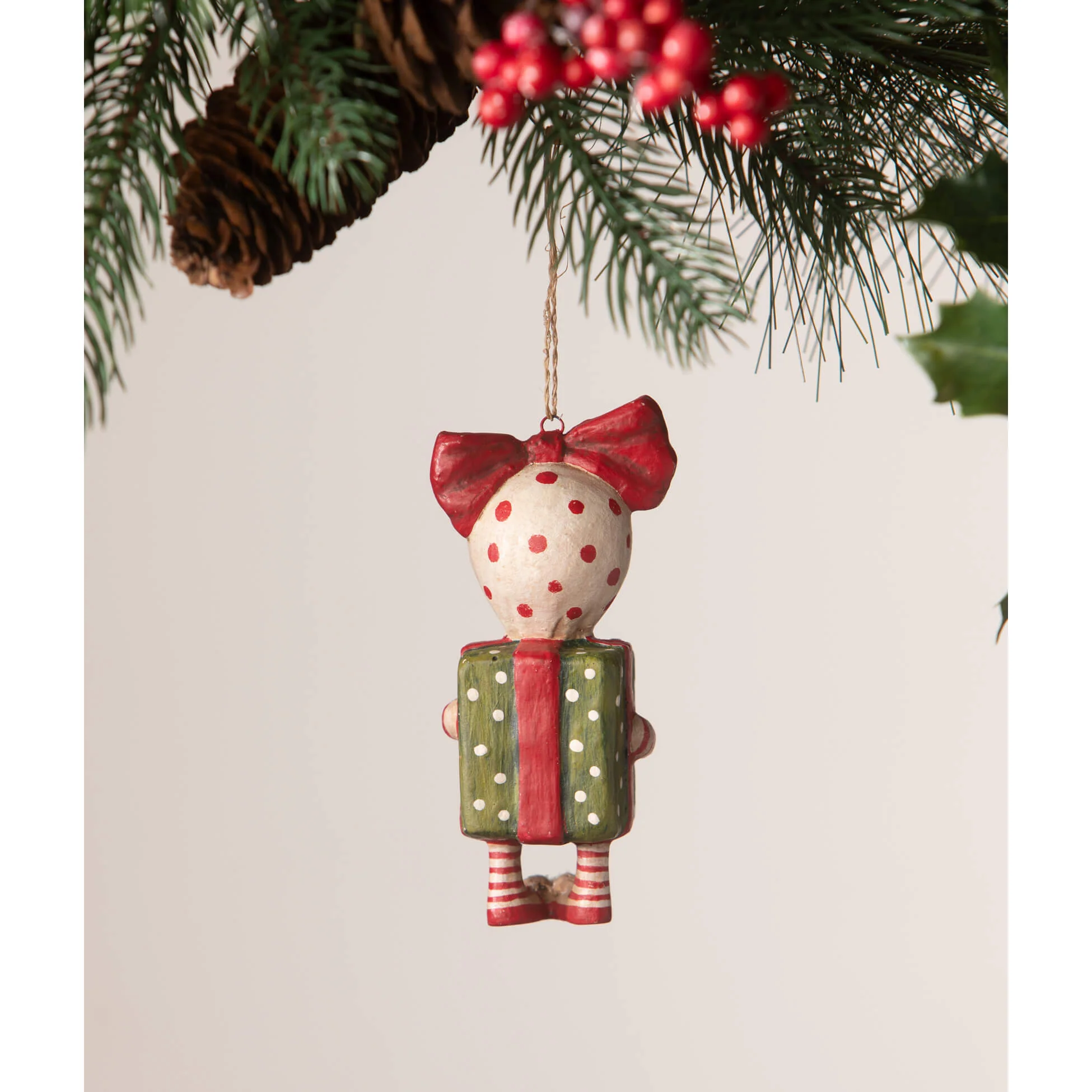 Surprise Package Girl Ornament - Image 5