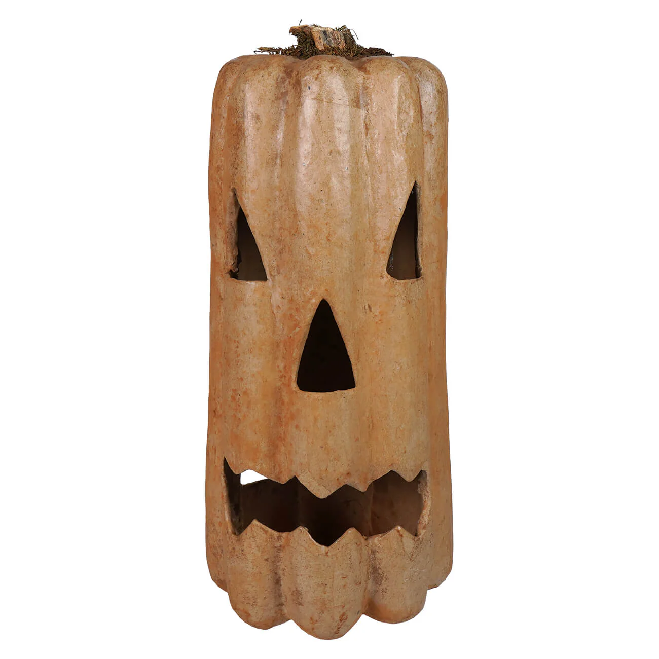 Tall Mustard Pumpkin Jack-O'-Lantern