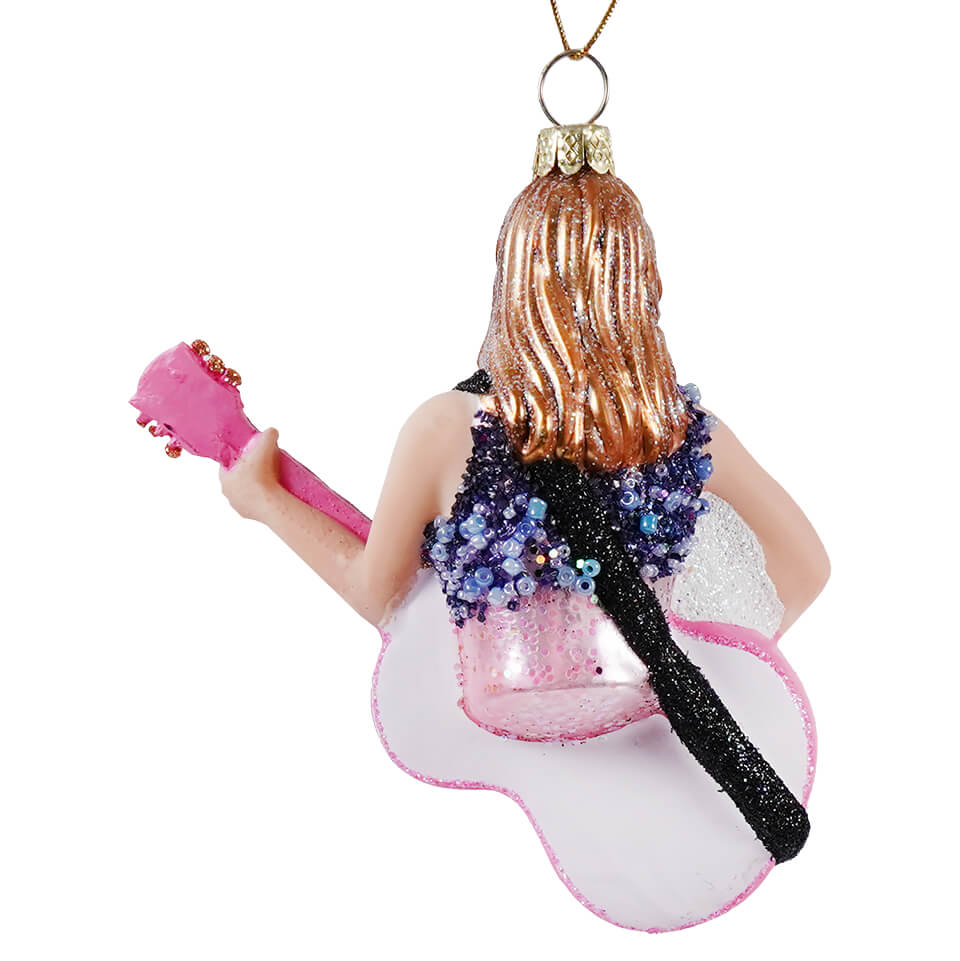 Taylor Swift Playing Guitar Glass Ornament - Image 2