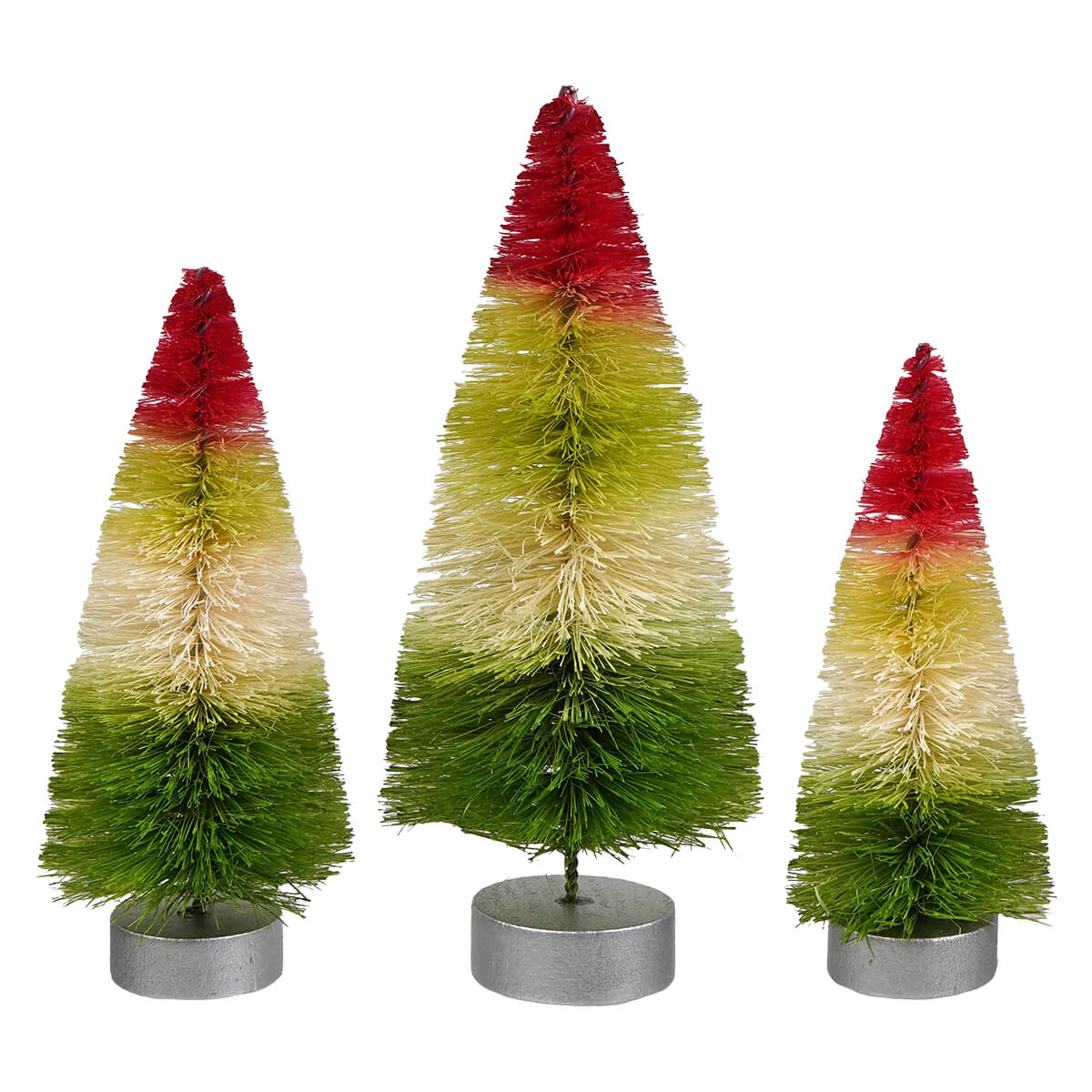 The Jolly Side of Christmas Bottle Brush Trees Set/3