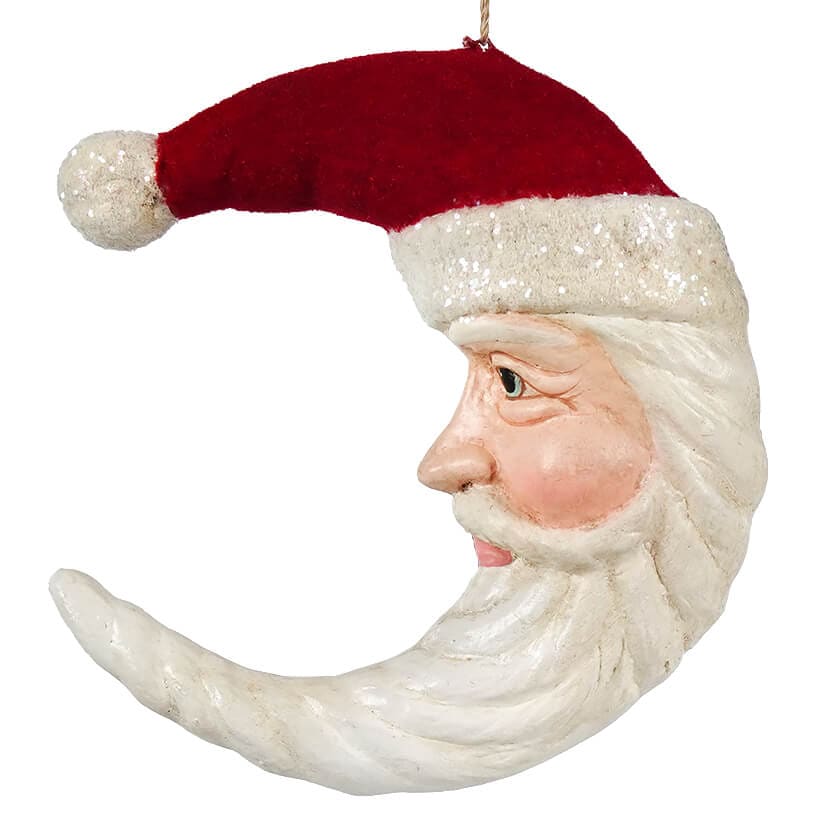 Traditional Santa Moon Ornament - Image 3