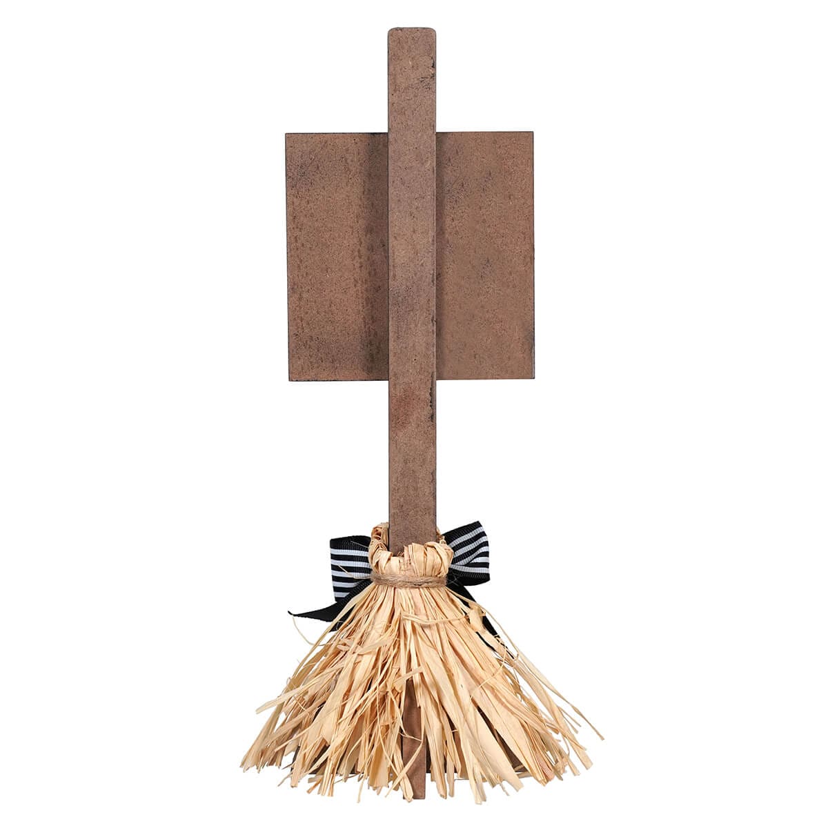"Trick Or Treat" Straw Broom Sign - Image 2