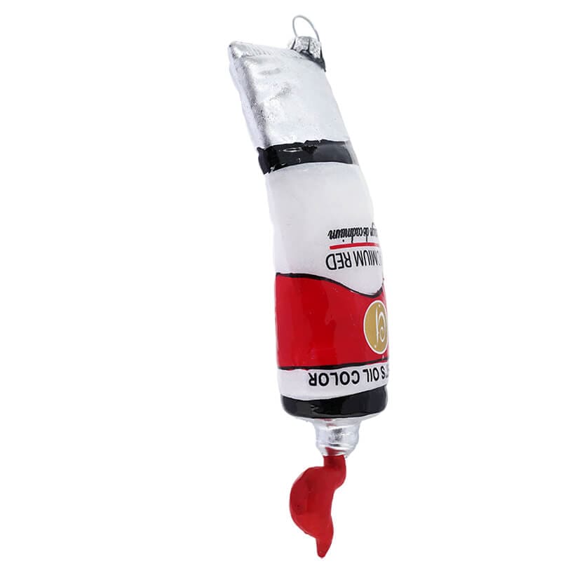 Tube Of Red Oil Paints Ornament - Image 2
