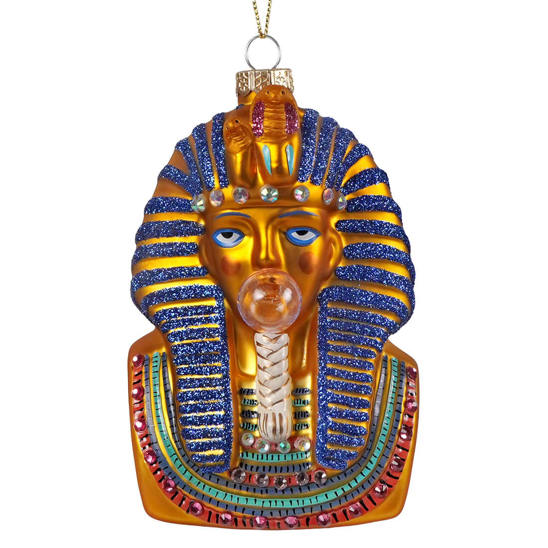 Tutankhamun Glass Ornament