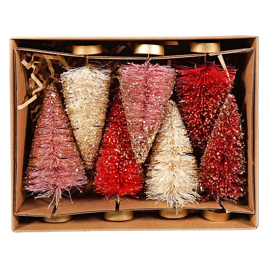 Valentine Mini Bottle Brush Trees Set/7 - Image 2