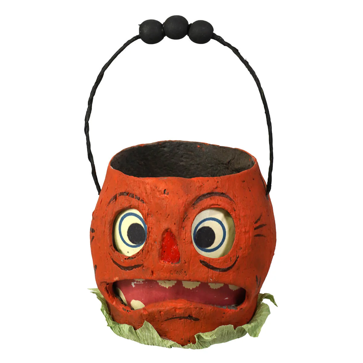 Rattled Leaf Pumpkin Spooky Halloween Lantern Bucket