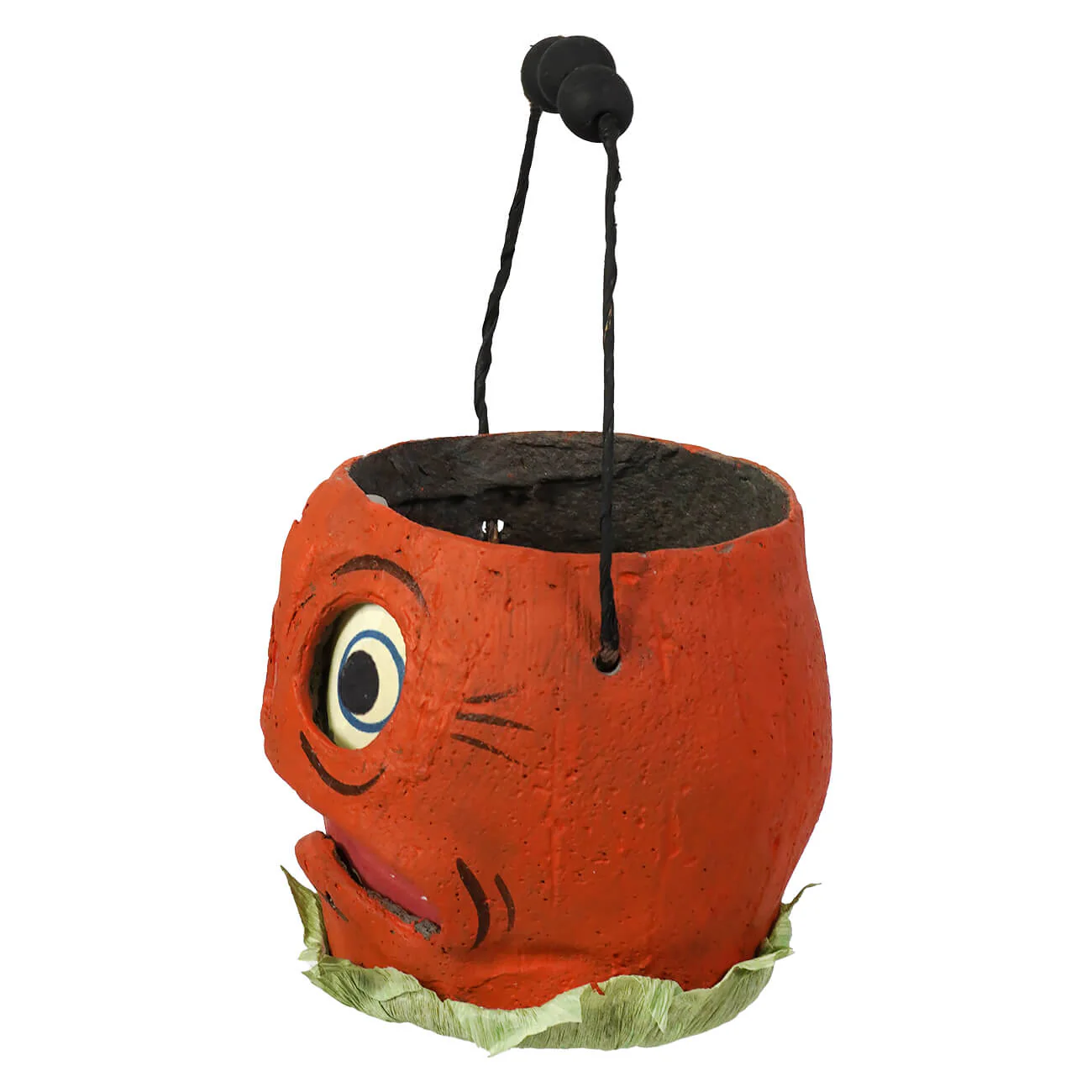 Rattled Leaf Pumpkin Spooky Halloween Lantern Bucket - Image 2