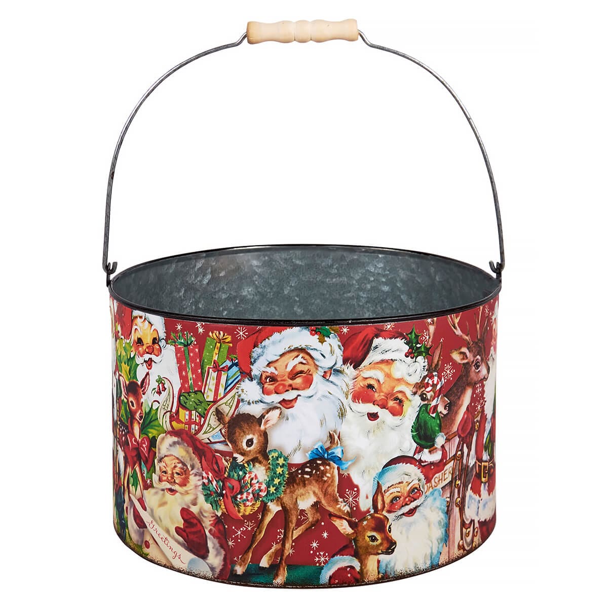 Vintage Christmas Buckets Set/2 - Image 2