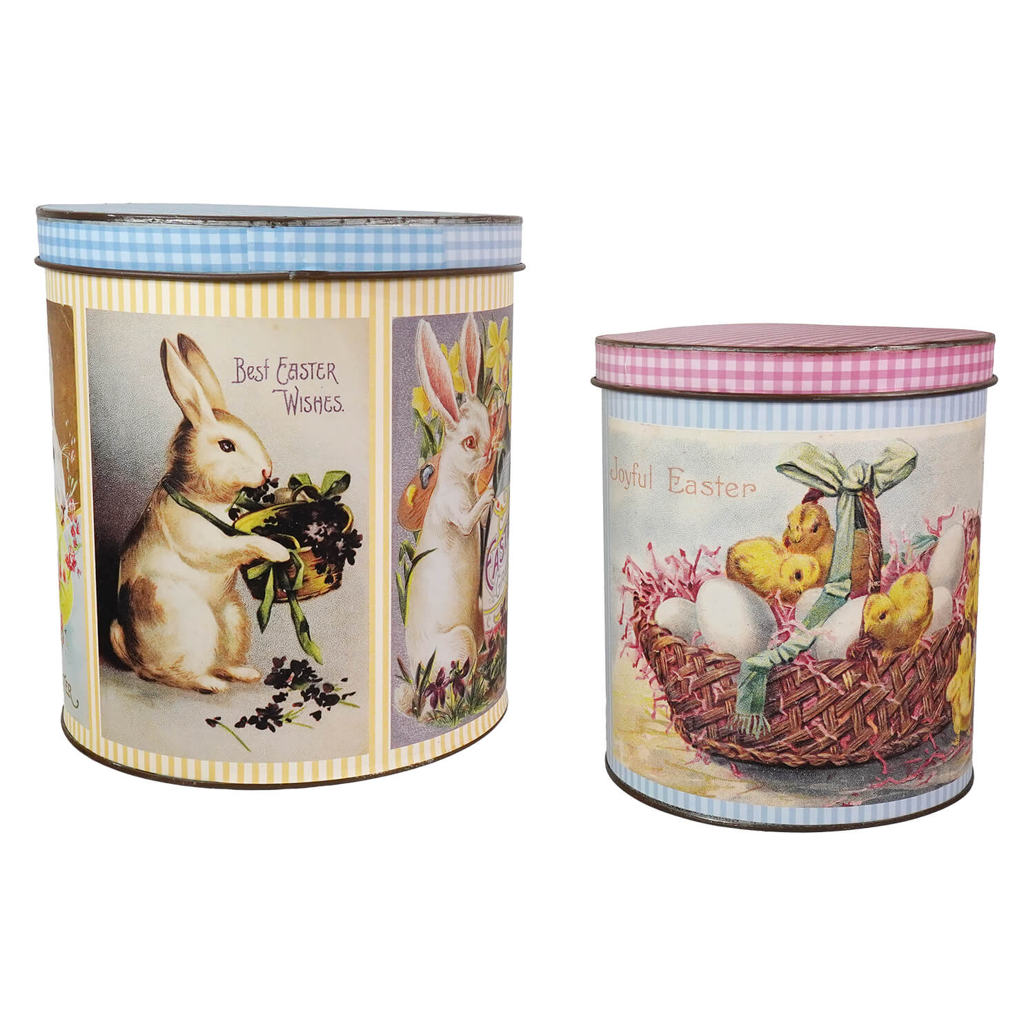 Vintage Easter Postcard Tins Set/2 - Image 2