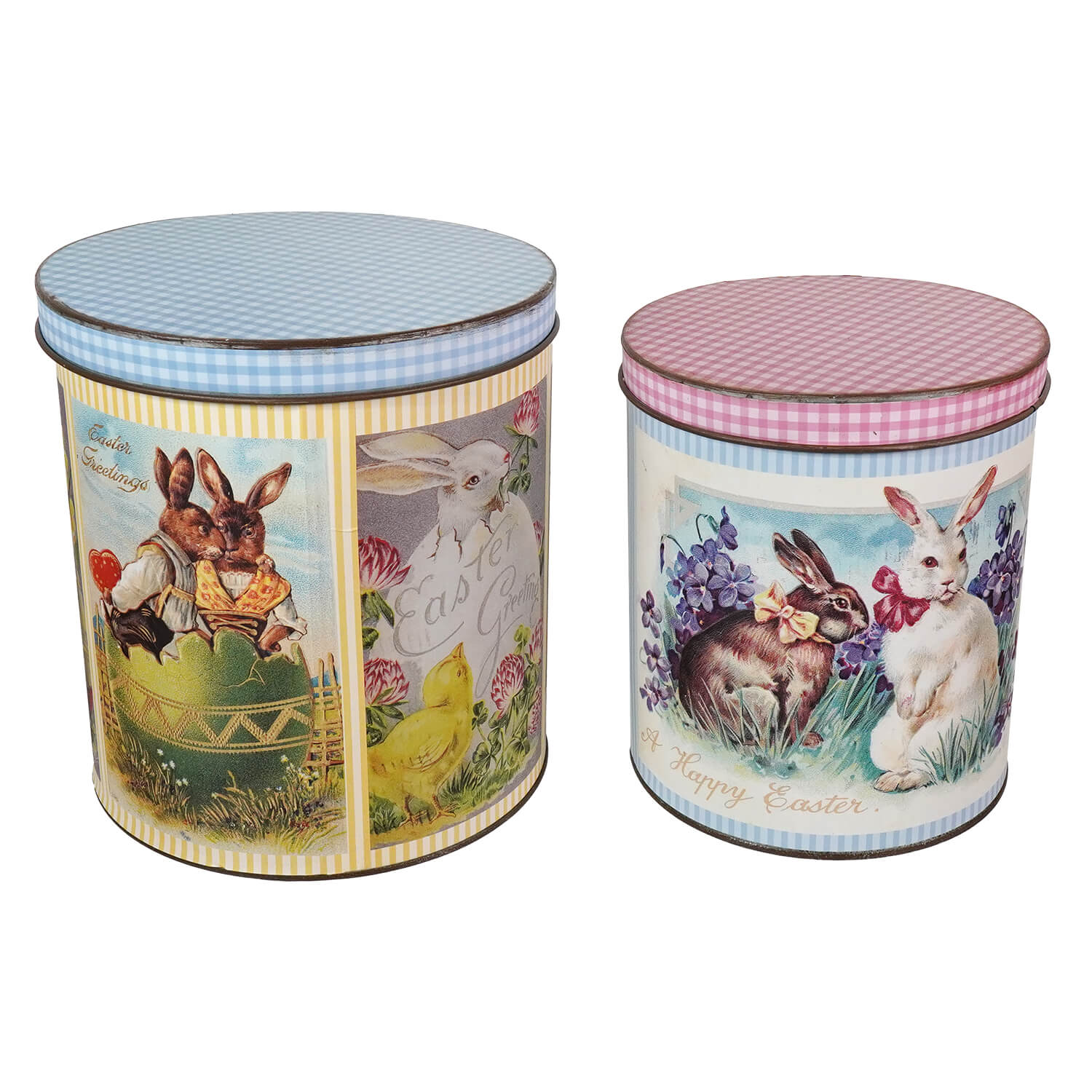 Vintage Easter Postcard Tins Set/2 - Image 3