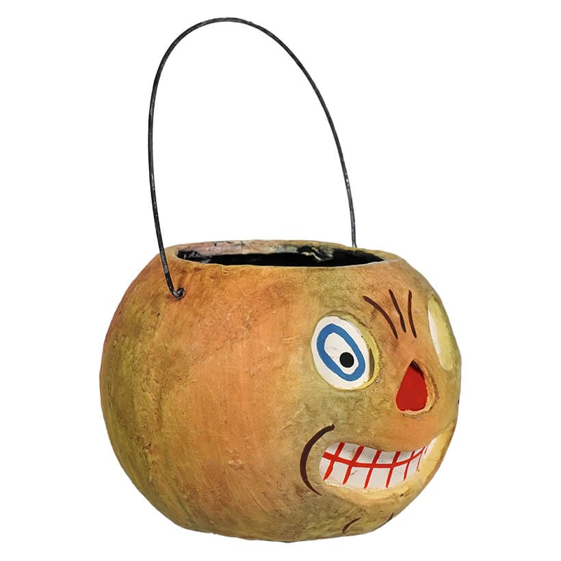 Vintage Halloween Wild-Eyed Grinning Bucket - Image 2