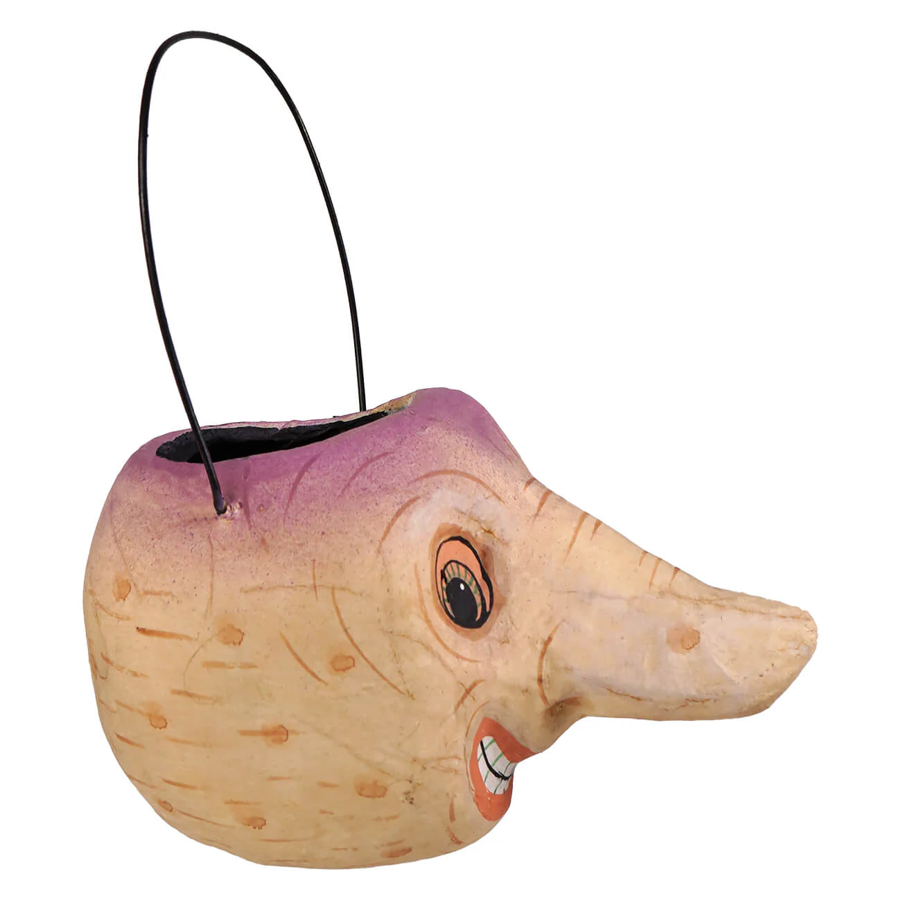 Vintage Handcrafted Paper Mache Turnip Bucket - Image 2