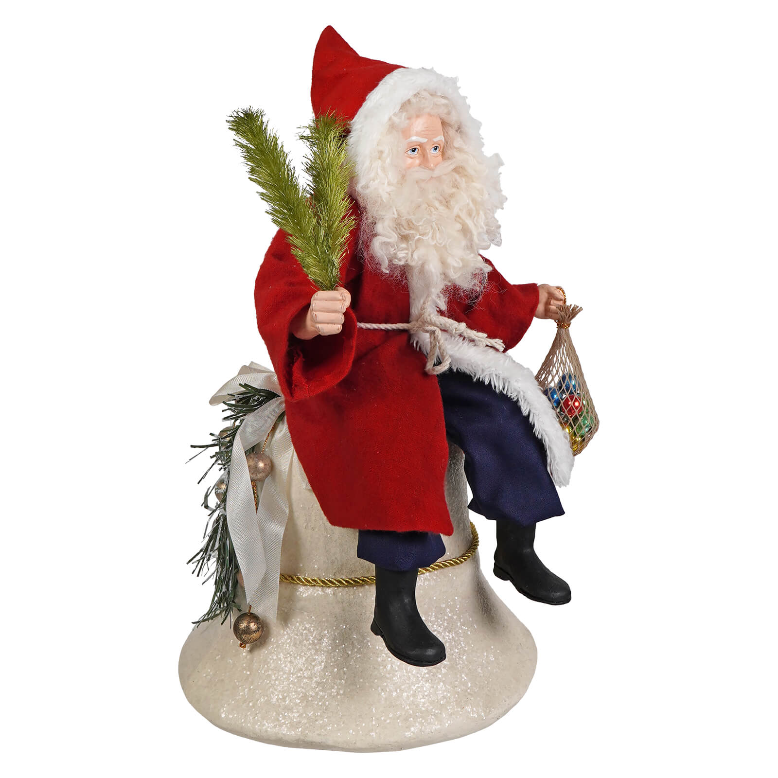 Vintage Santa On Bell - Image 2
