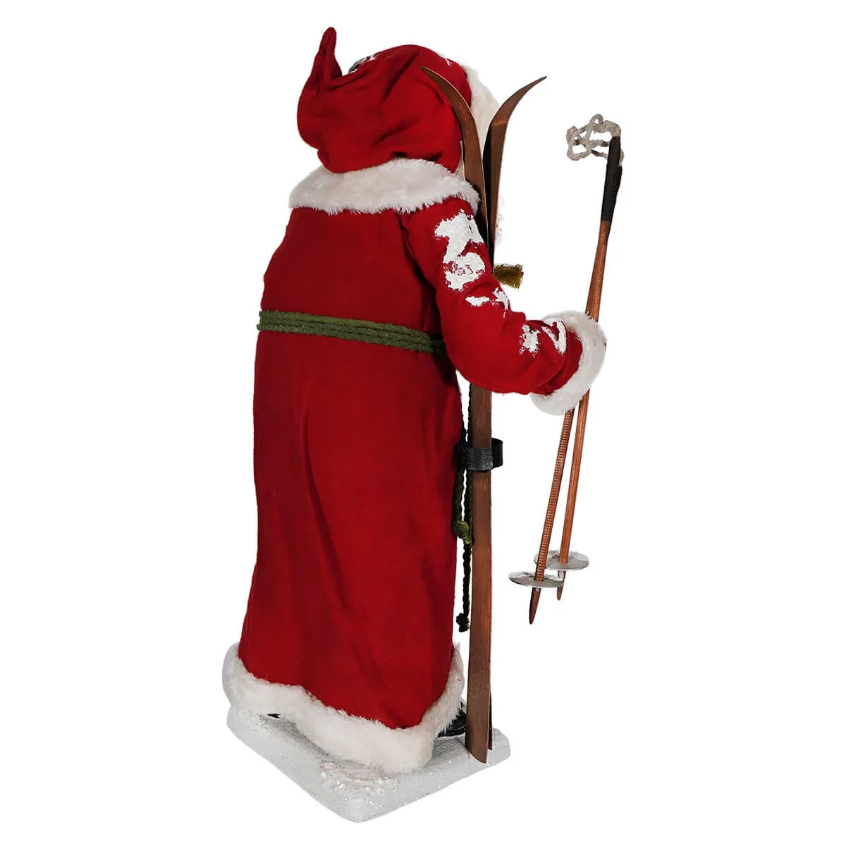 Vintage Santa with Skis - Image 3