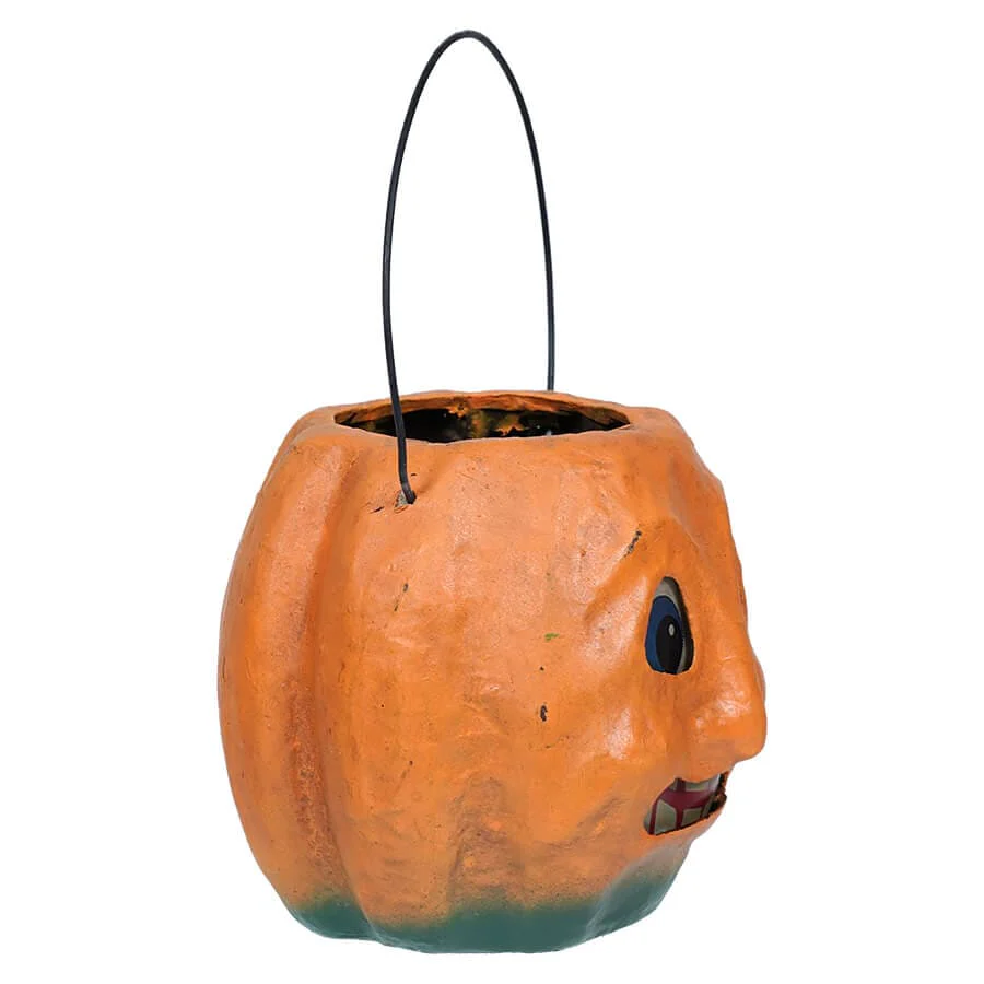 Vintage Scary Mini Pumpkin Bucket - Image 2