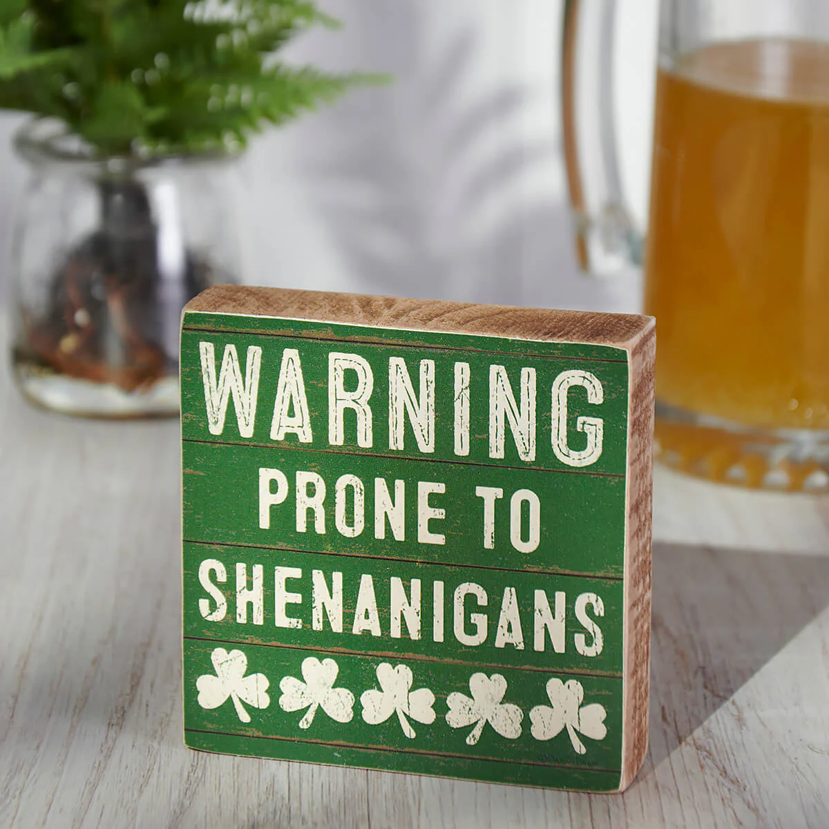 "Warning Prone To Shenanigans" Block Sign - Image 3